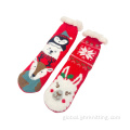 Christmas Fleece Slipper Socks Christmas Custom Warm Fuzzy Fleece Cute Slipper Socks Manufactory